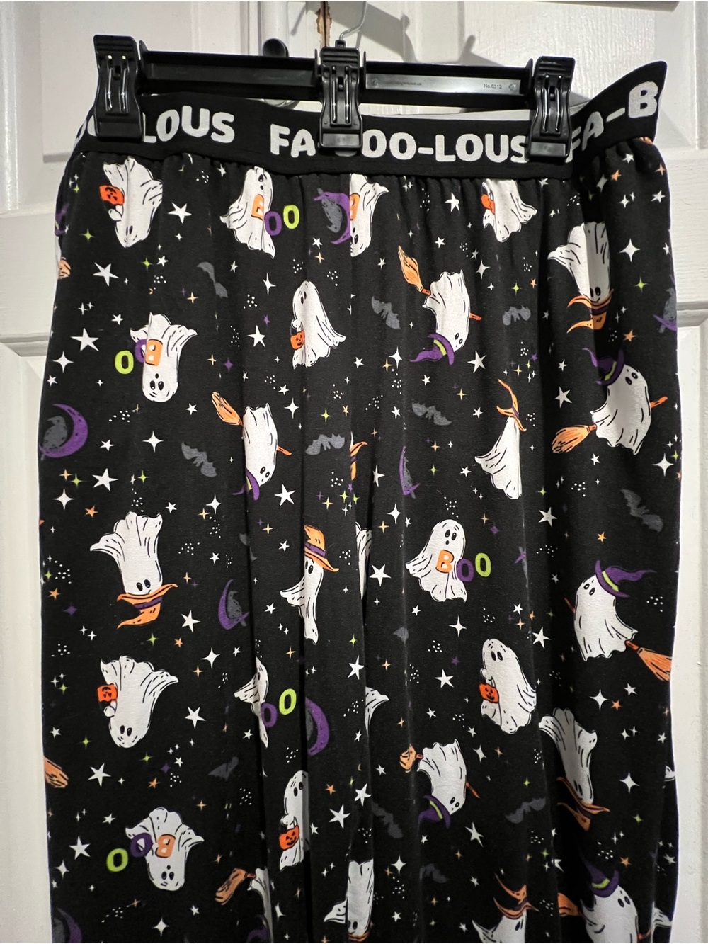 Pajama Pants🎃 Halloween Ghost Print - Black w pockets , lounge , costume